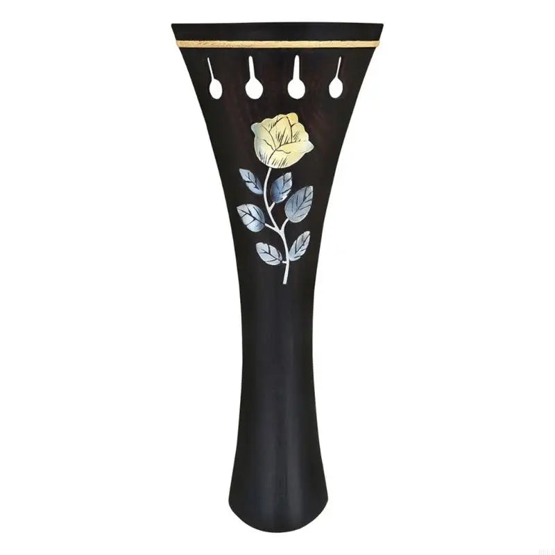 Violin Replacement Tailpiece — 4/4 Size with Floral Inlay Accent