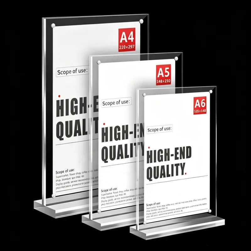 Dream Hunter Acrylic Sign Holder — Double Sided Clear Display Stand