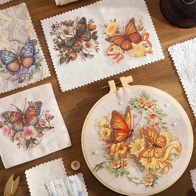 Butterfly PET Stickers — Creative Scrapbook & Junk Journal Decor
