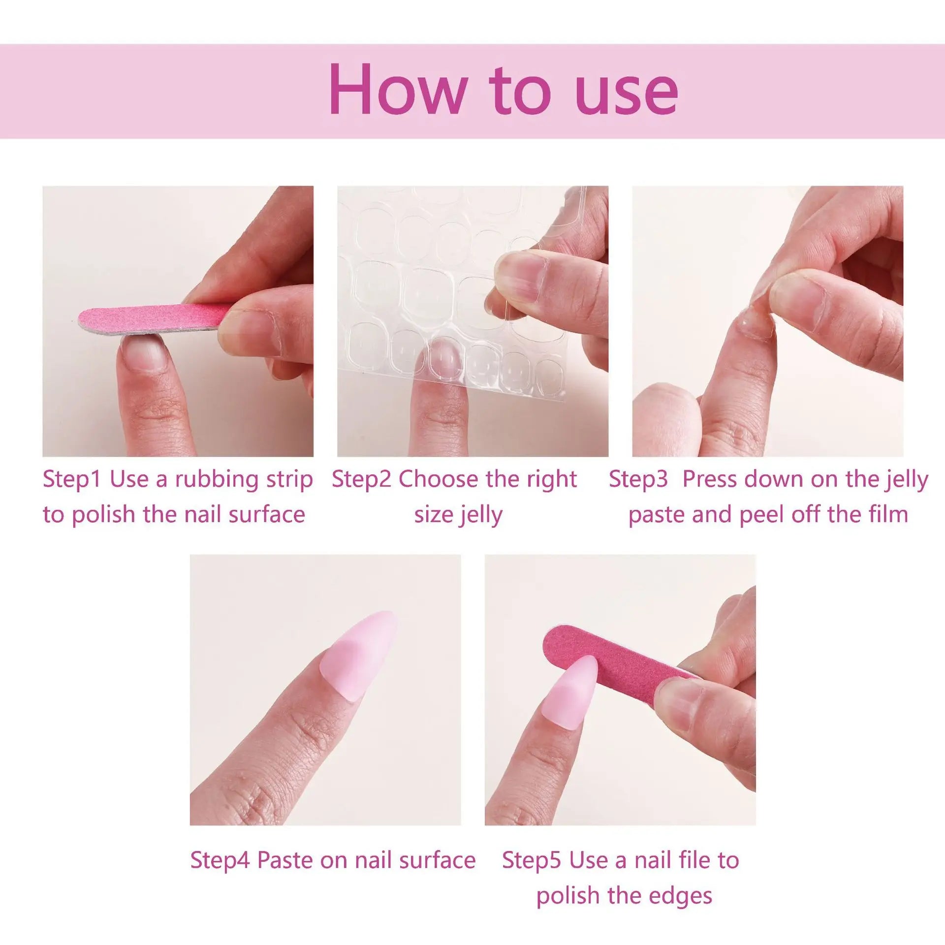 Short Almond Press On Nails — 3D Flower Design Acrylic Set