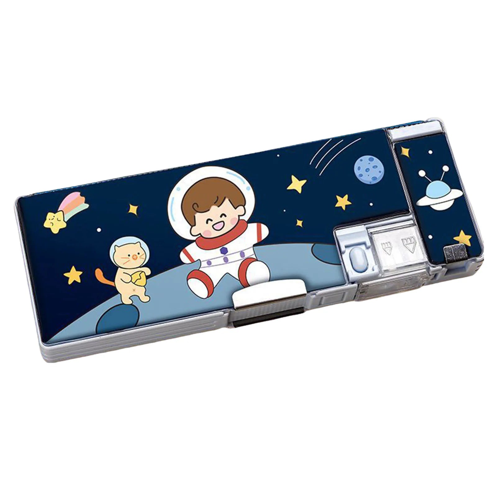 Pencil Case — Magnetic Closure, Dual Sharpener
