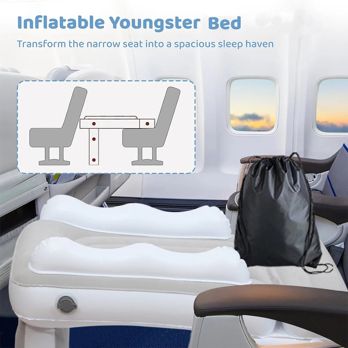 Inflatable Kids Travel Mattress — Portable Bed for Airplanes and Cars