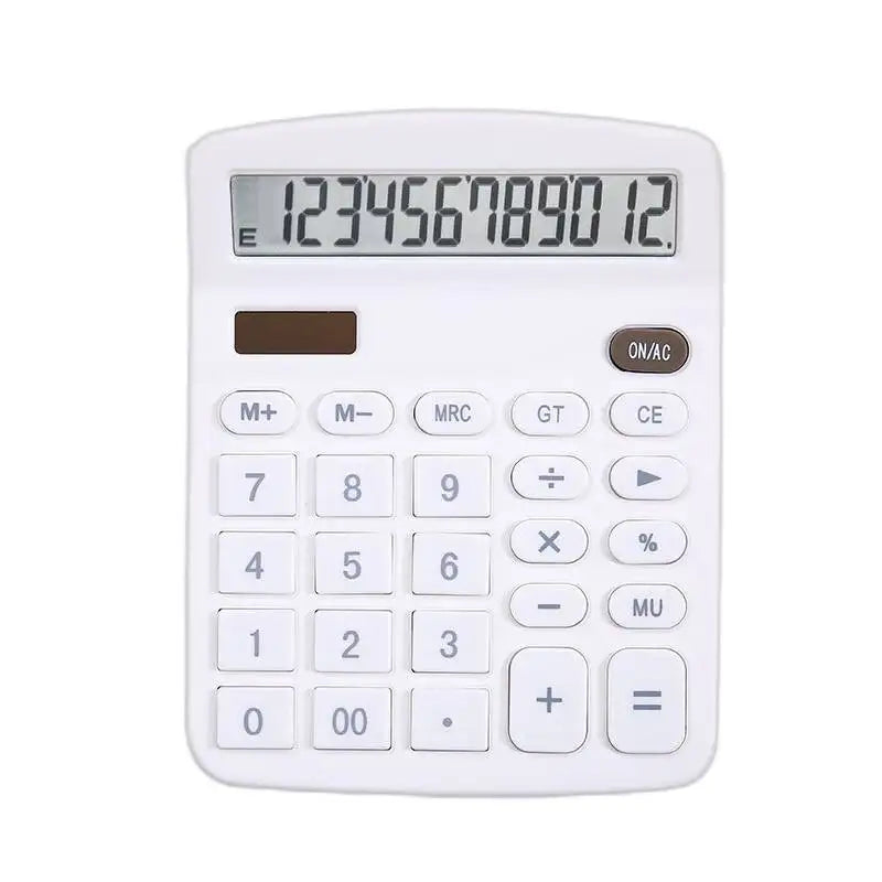 yggcoo 12-Digit Electronic Calculator — Dual Power Supply for Office & School