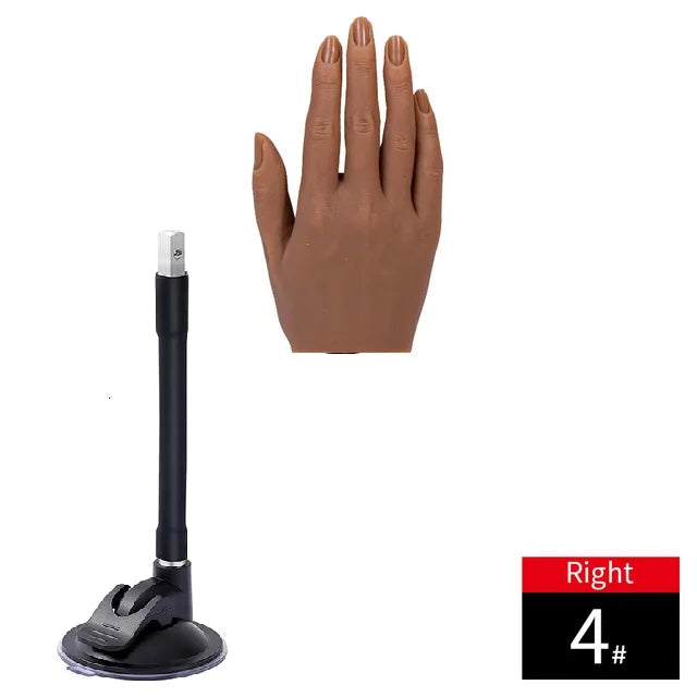 Zishine Nail Practice Hand Model — Realistic Silicone Mannequin with Stand