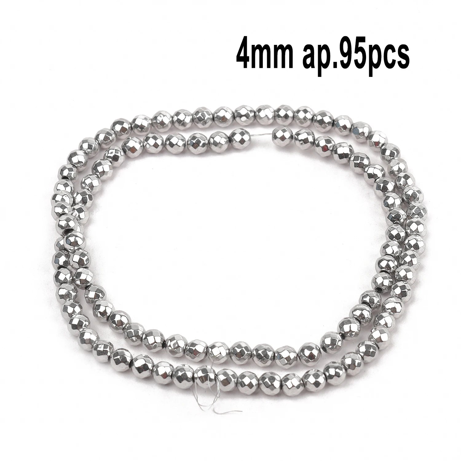Rhodium Plated Hematite Beads — Geometric Jewelry Making Charms