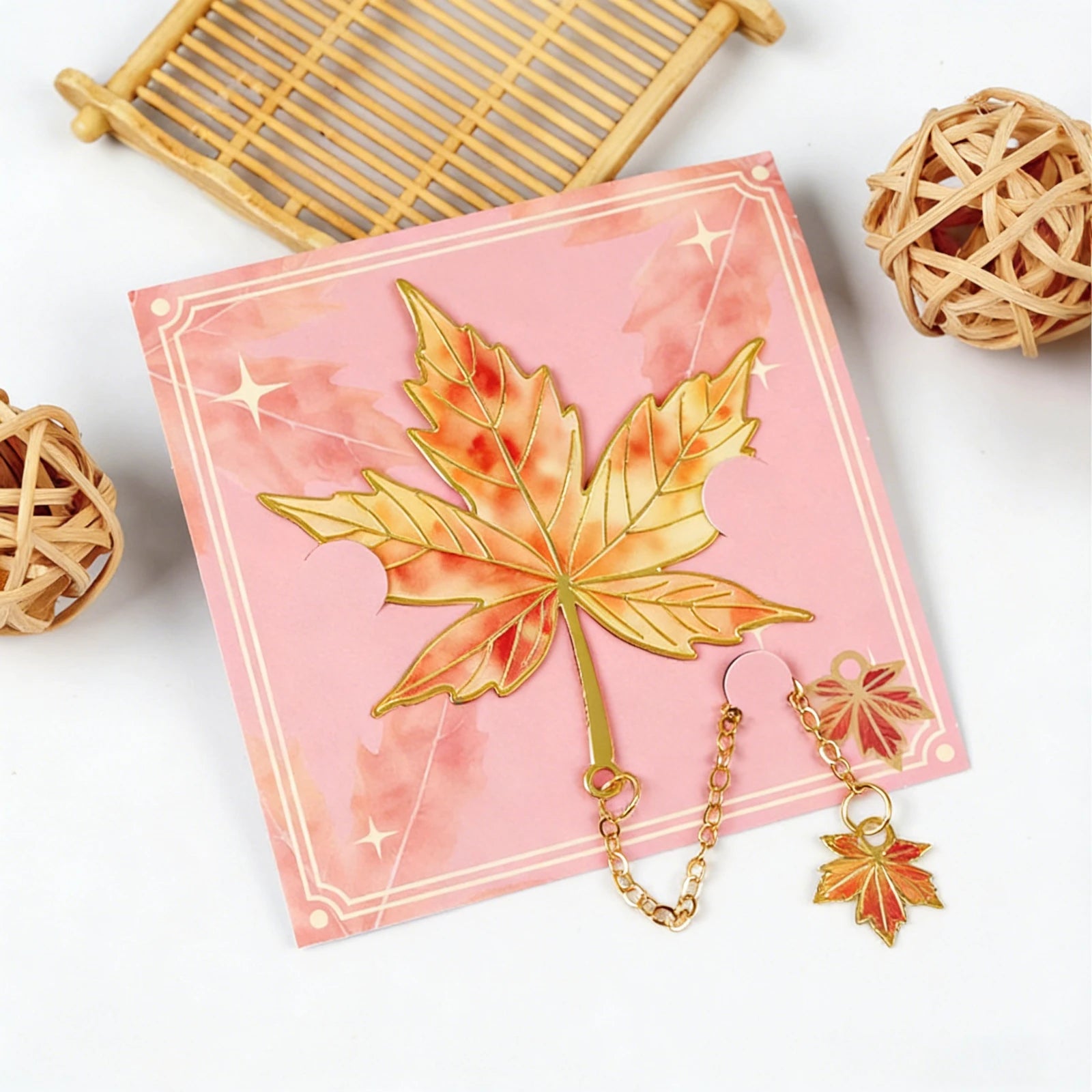 Tokulne Metal Leaves Bookmark — Elegant Stationery Gift for Readers