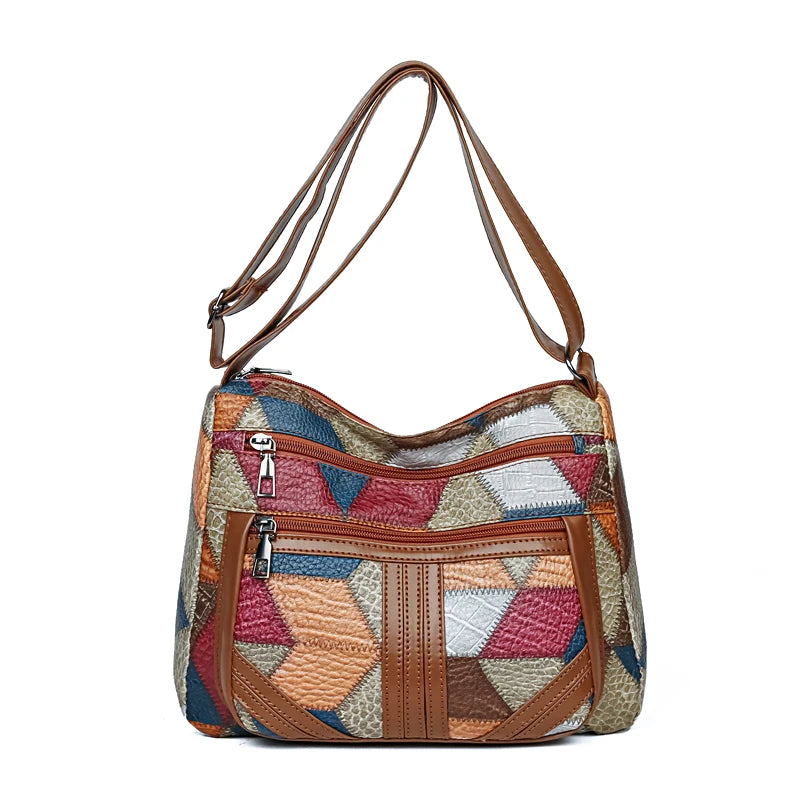 Women's Geometric Crossbody Bag — Lightweight Multi-Layer Shoulder Purse
