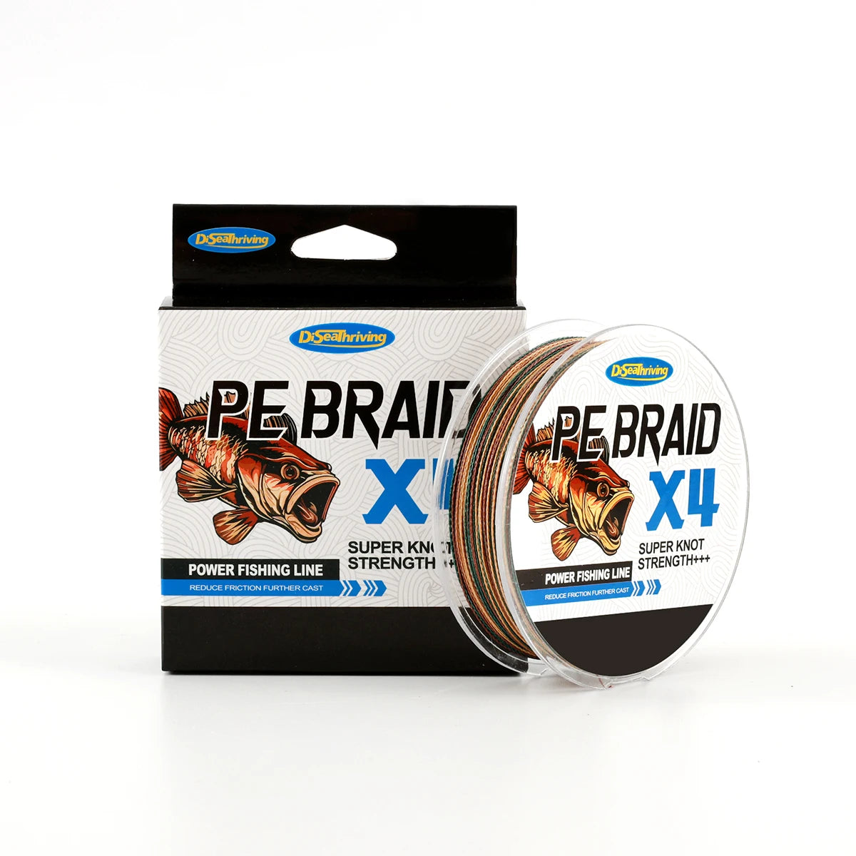 DiSeaThriving 4-Strand Braided Fishing Line — High Visibility & Abrasion Resistant