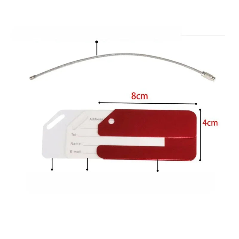 eTya Aluminum Alloy Luggage Tag — Durable Suitcase ID Holder for Travel