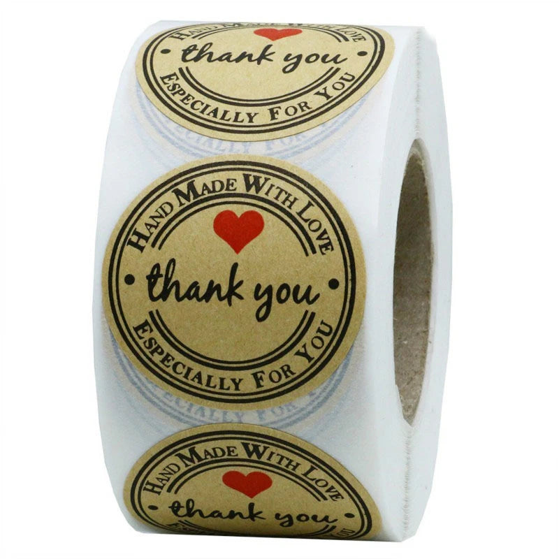Kraft Gracias Thank You Stickers — Decorative Spanish Labels for Crafts
