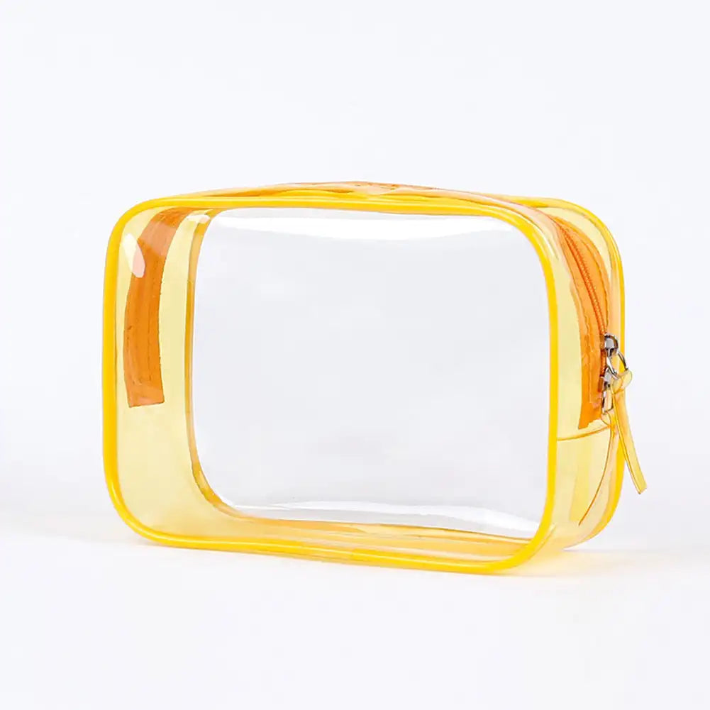 Transparent PVC Cosmetic Bag — Waterproof Travel Makeup Pouch