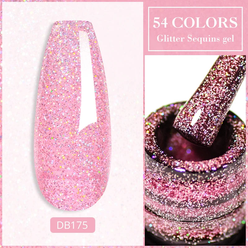 Mtssii Reflective Glitter Gel Nail Polish — Sparkling Holographic Effect