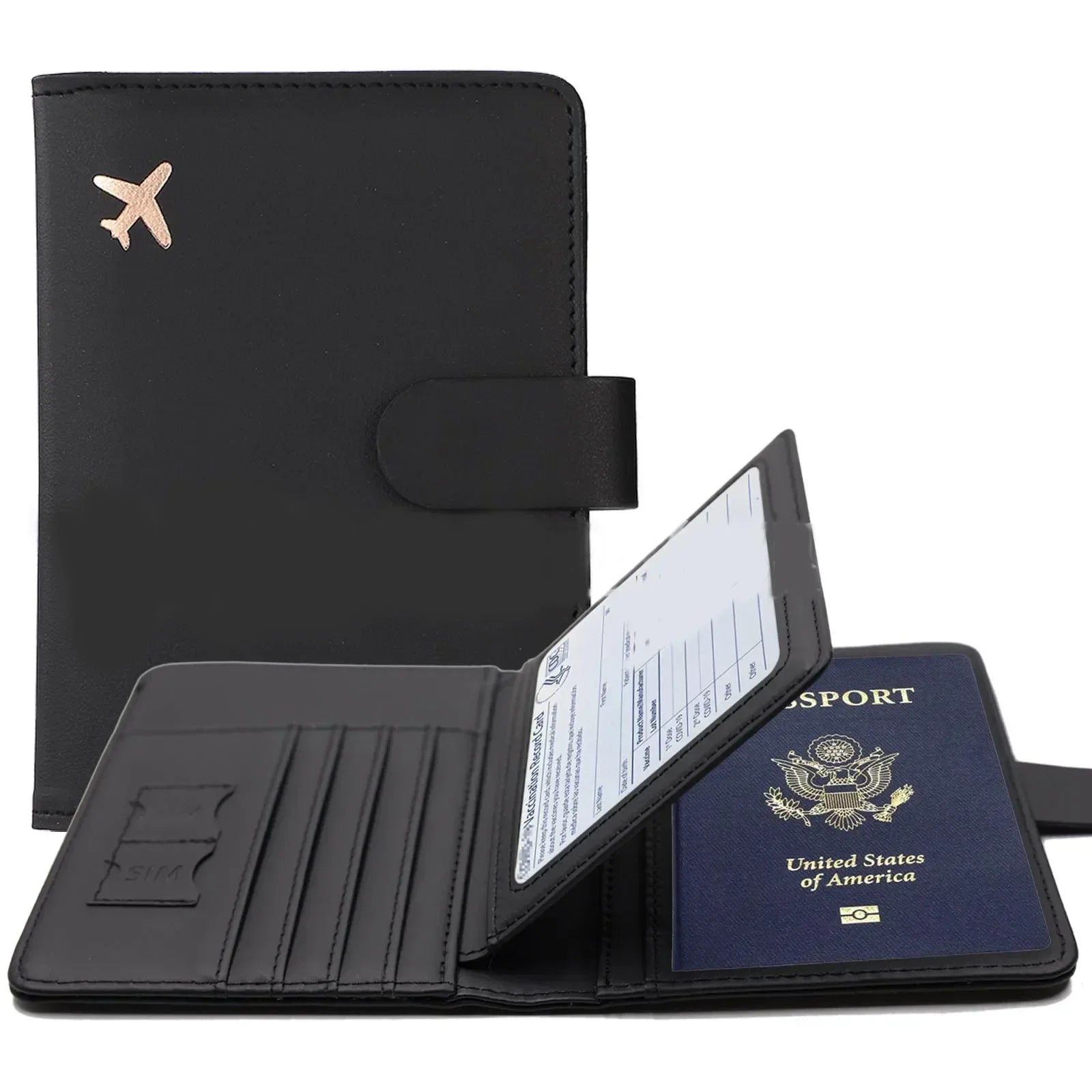 macroupta PU Leather Passport Cover — Travel Wallet & Card Holder