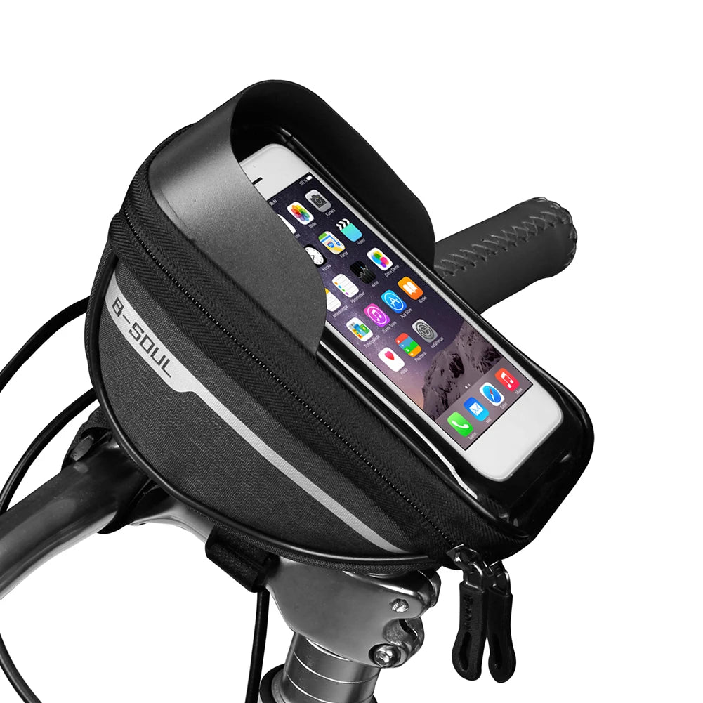 Waterproof Bicycle Phone Bag — Touch Screen Handlebar Mount for Cycling
