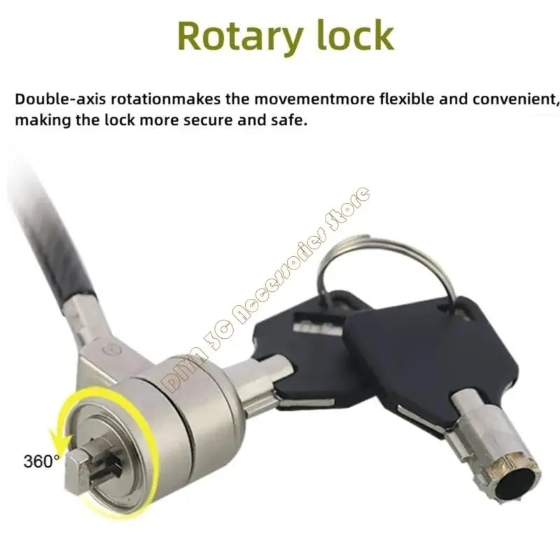 Crust Pro Laptop Cable Lock — Secure Combination Security Lock for 6x2.5mm Holes