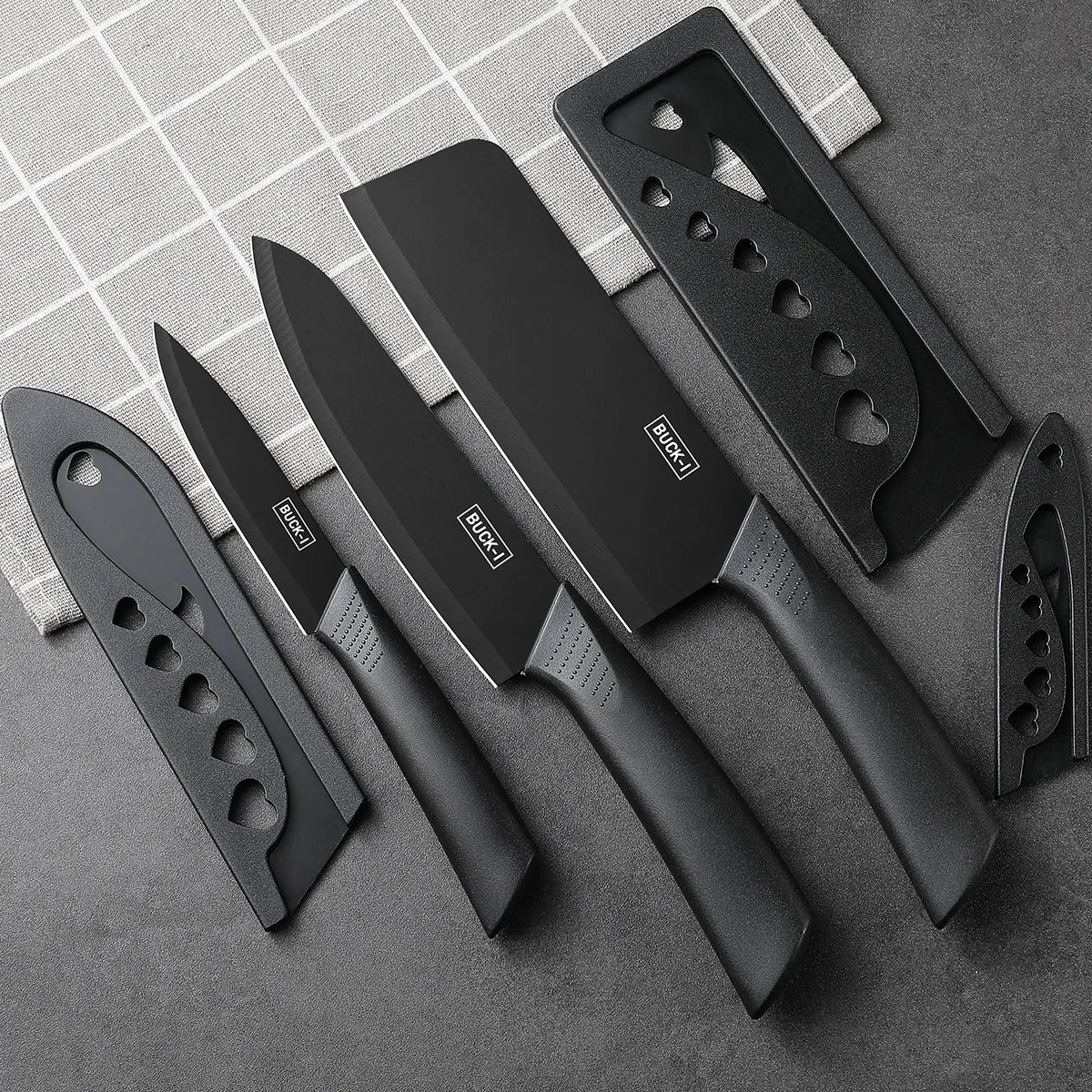 SHENJIU Kitchen Knife Set — Professional Cleaver, Chef and Fruit Knives
