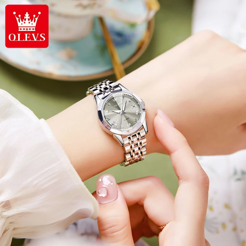 OLEVS 9931 Elegant Women's Watch — Luxury Stainless Steel Quartz Timepiece