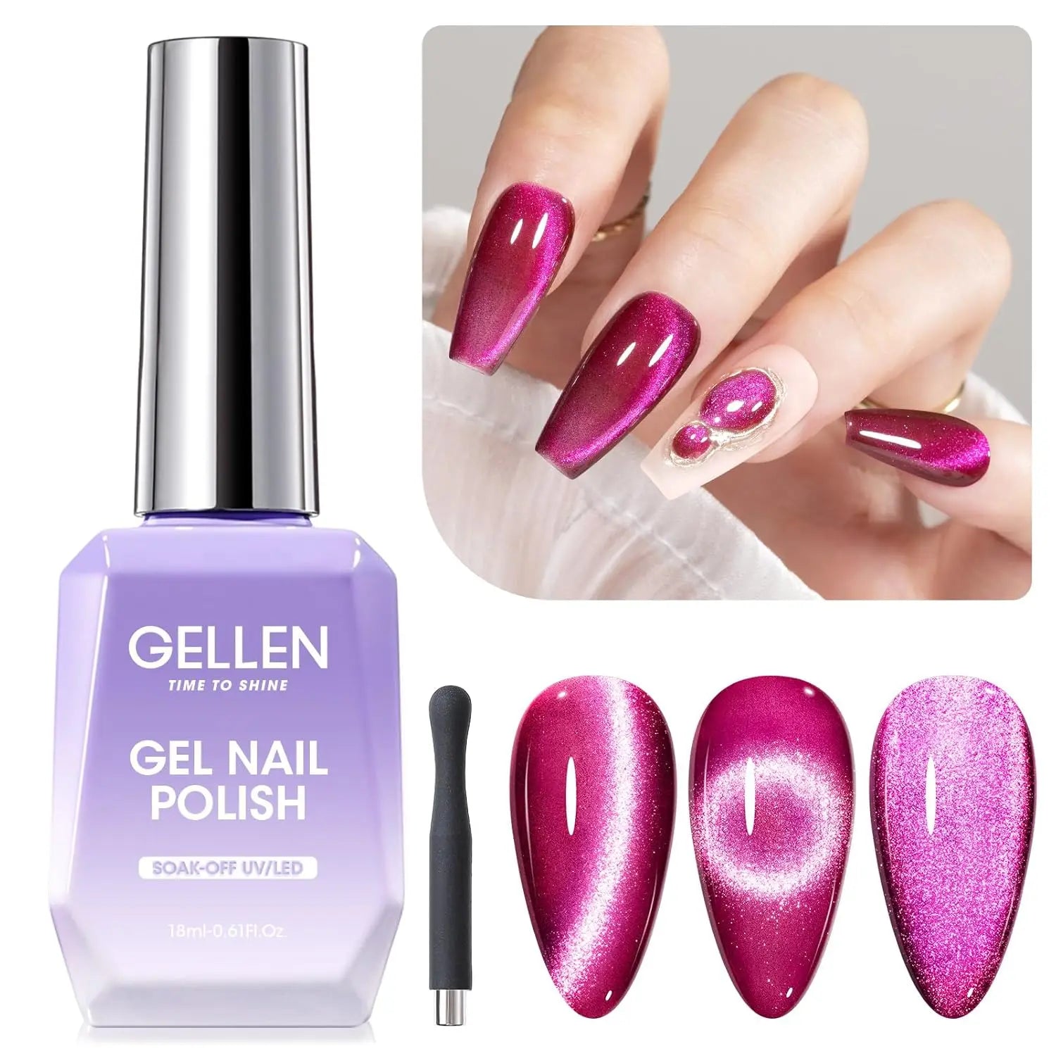 GELLEN GEL POLISH Crystal Top Coat — High Gloss Long Lasting Finish
