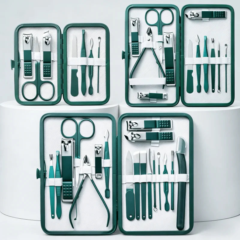 Professional Manicure and Pedicure Set — Complete Nail Care Kit in Portable Case