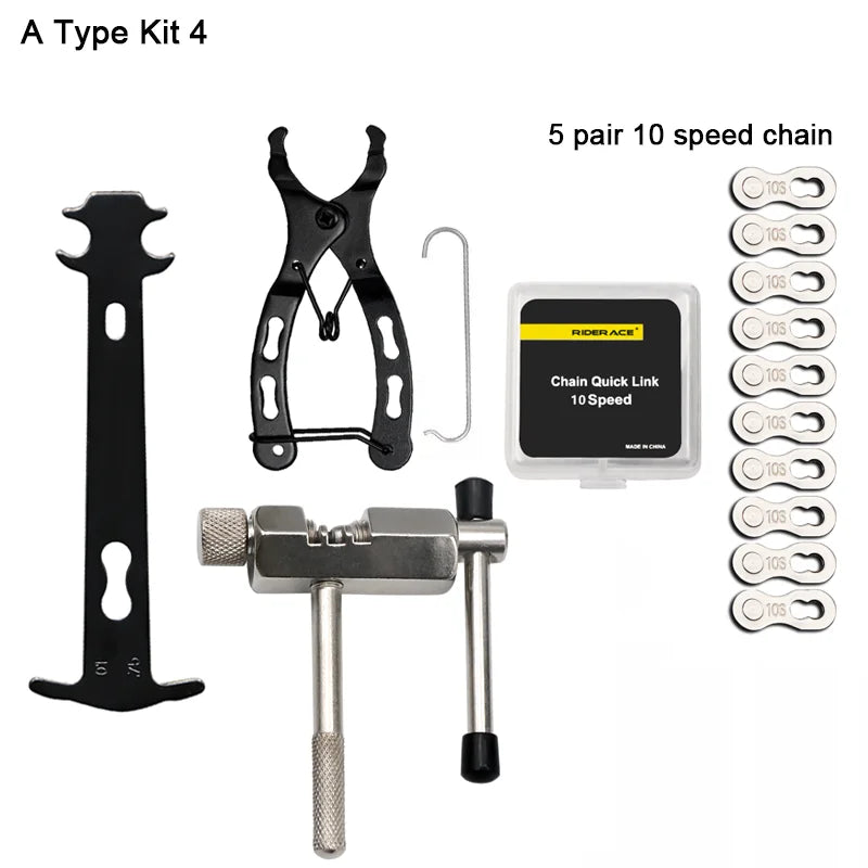 riderace Bicycle Repair Tool Kit — Chain Breaker & Wear Checker Set