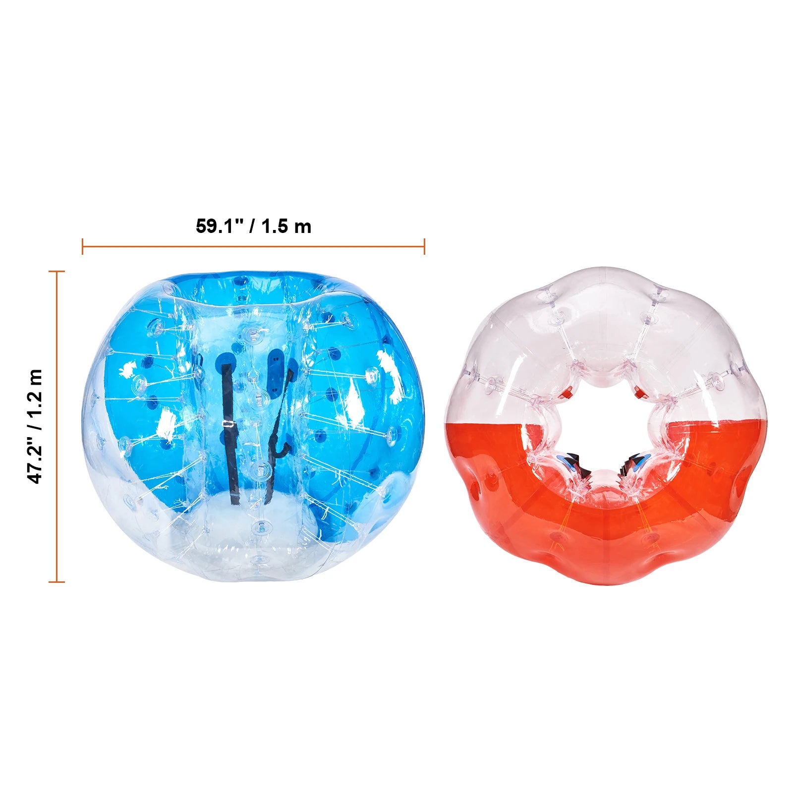 SucceBuy 2-Pack Inflatable Bumper Balls — Durable Bubble Soccer Set