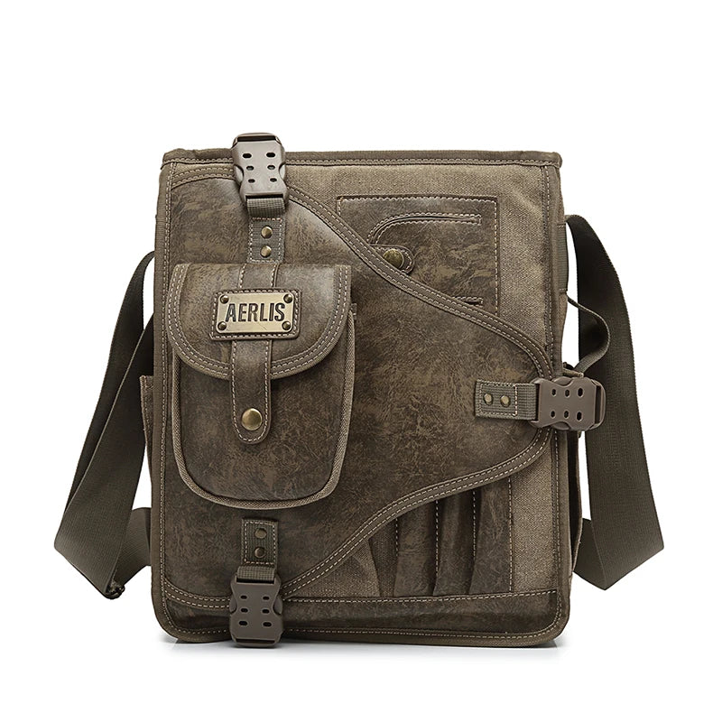 IGETBAG Canvas Messenger Bag — Casual Business Shoulder Satchel