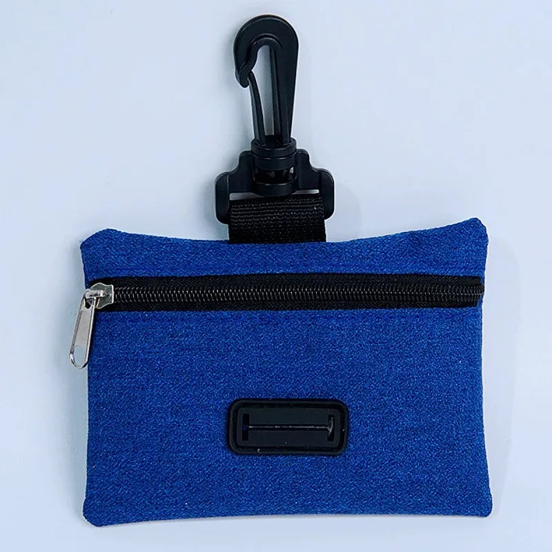 Portable Dog Poop Bag Dispenser — Hanging Oxford Cloth Holder for Walks