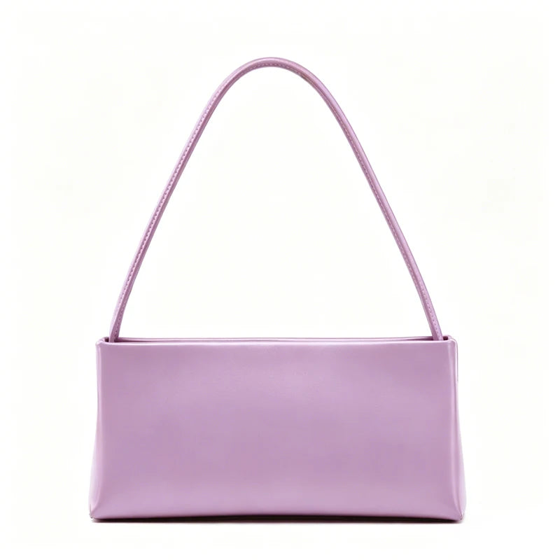 ZENCY Luxury Leather Shoulder Bag — Elegant Baguette Style Crossbody