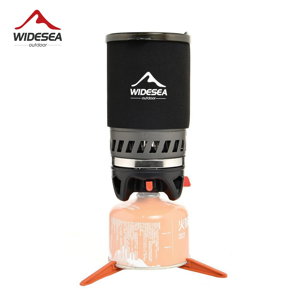 Widesea Camping Cooking System — Portable Gas Stove & Coffee Pot Set