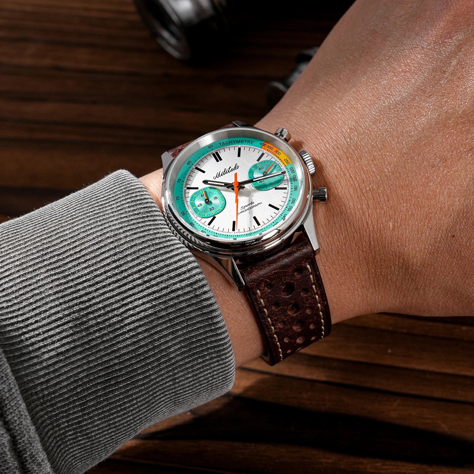 militado ML23 Quartz Chronograph Watch — Stainless Steel & Sapphire Crystal
