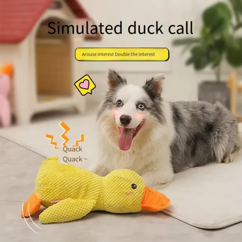 Interactive Plush Duck Squeak Toy — Boredom Relief for Dogs