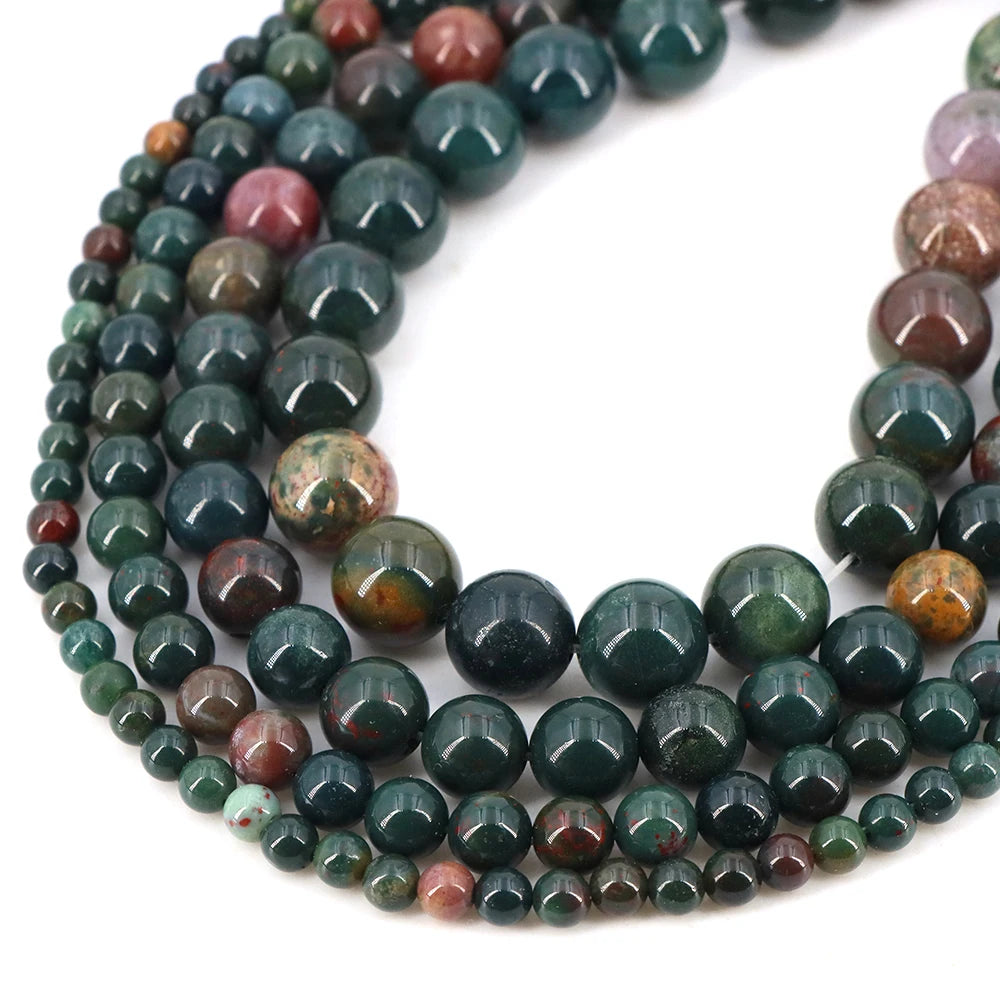 Natural Stone Gemstone Beads — Round Crystal Spacers for Jewelry Making