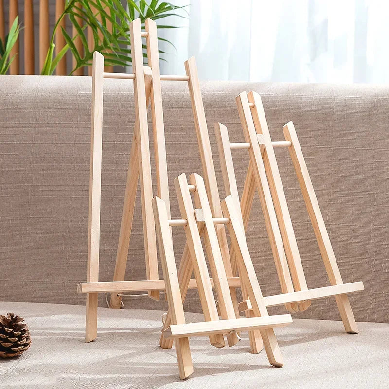 Wooden Desktop Easel — Foldable Adjustable Display Stand for Art & Decor