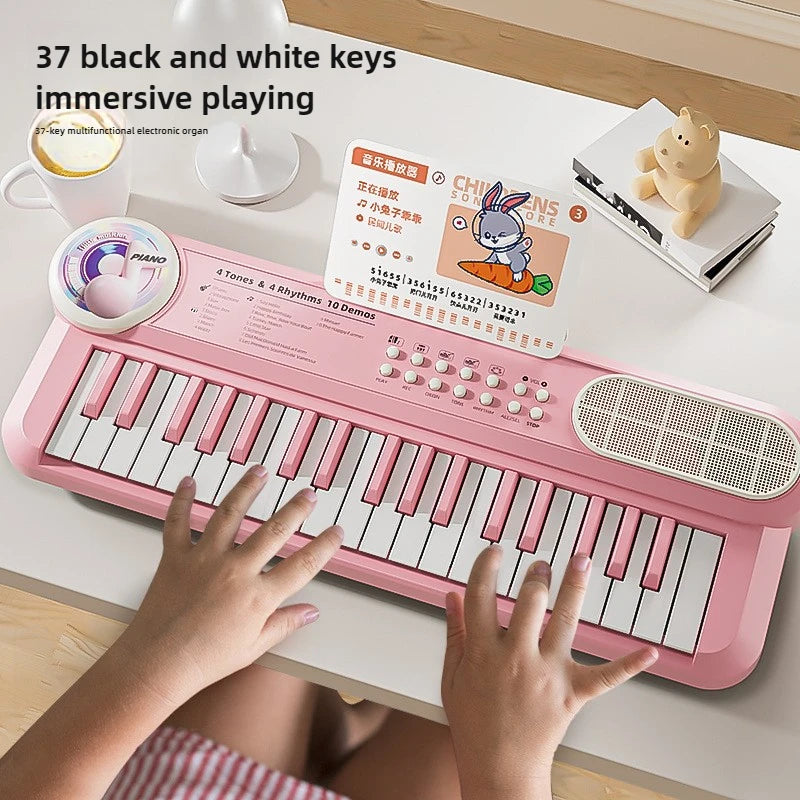 37-Key Electronic Kids Keyboard — Musical Learning Toy with Microphone