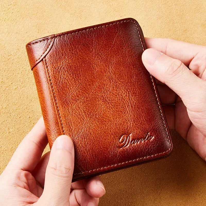 CANSIVIYA Genuine Leather Men's Wallet — Slim Bifold Card Holder