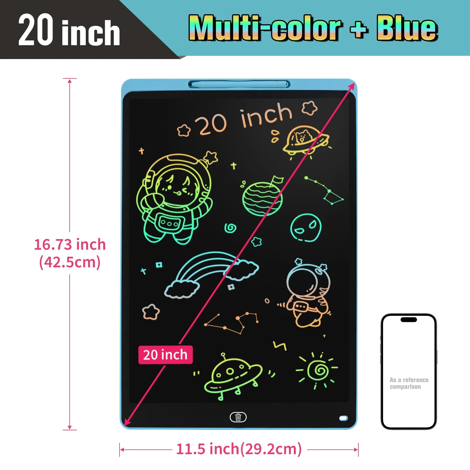 Large LCD Writing Tablet — Colorful Electronic Drawing Pad for Kids