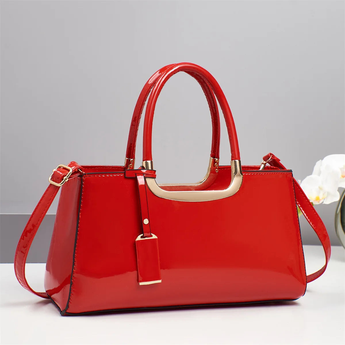 YYW Luxury Patent Leather Handbag — Elegant Evening Clutch & Crossbody