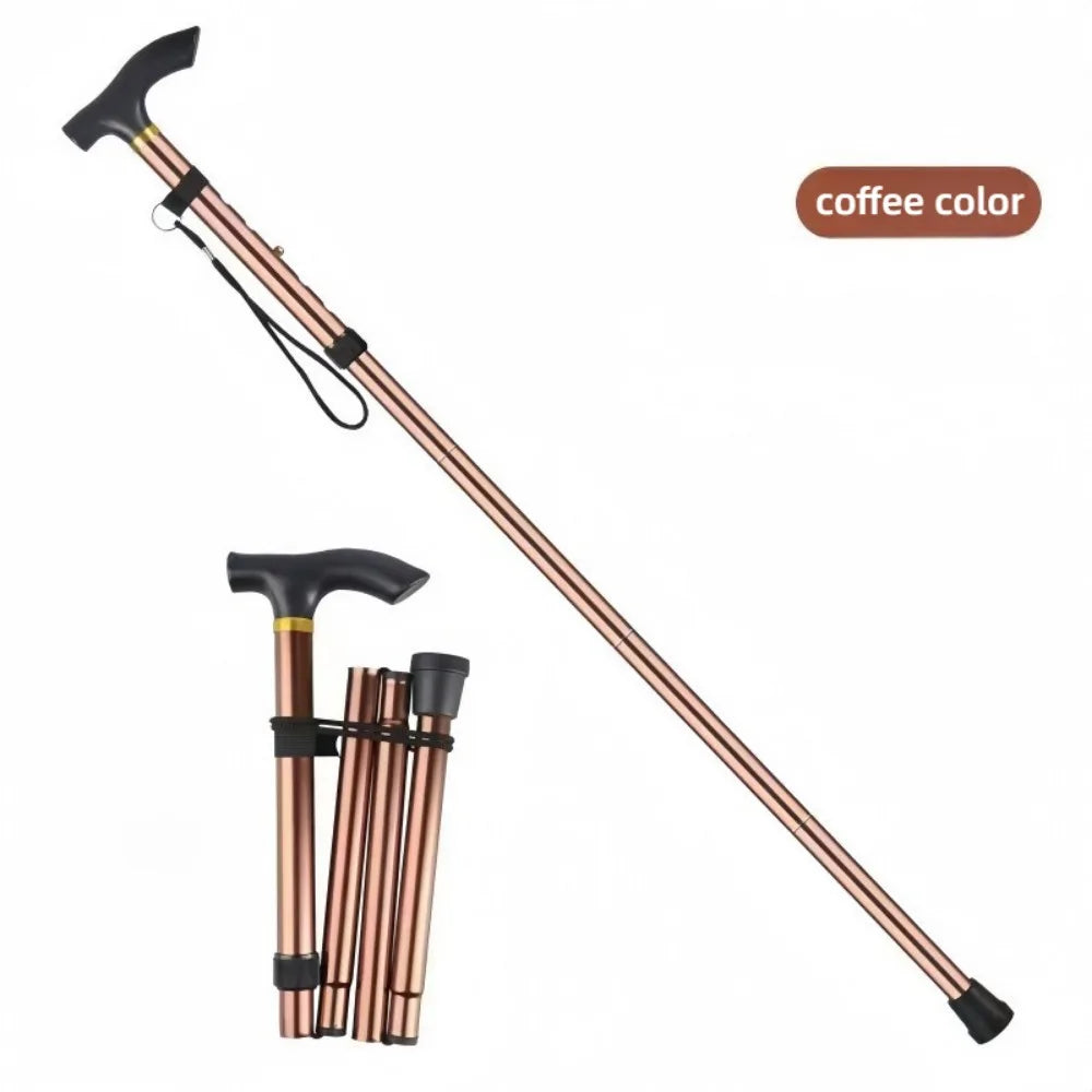 Foldable Aluminum Hiking Stick — Lightweight Telescopic Walking Pole