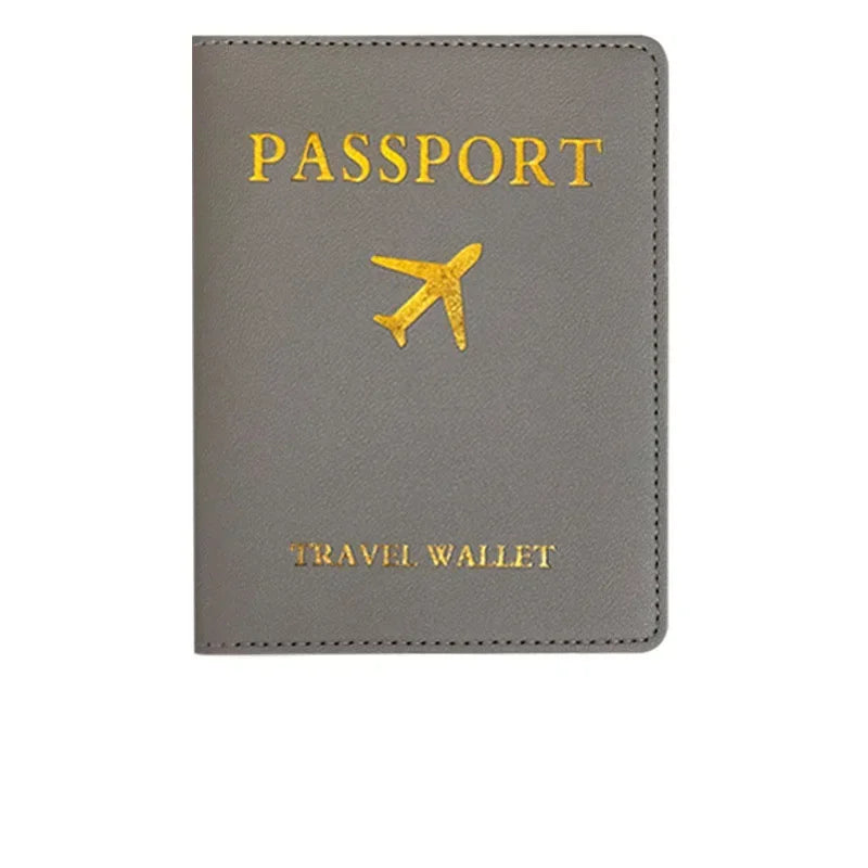 eTya PU Leather Luggage Tag & Passport Cover Set — Travel Identification Accessories