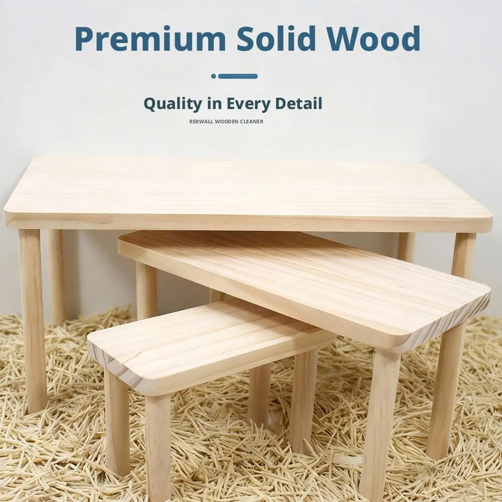 Wooden Hamster Scenery Platform — Climbing Playground for Small Pets