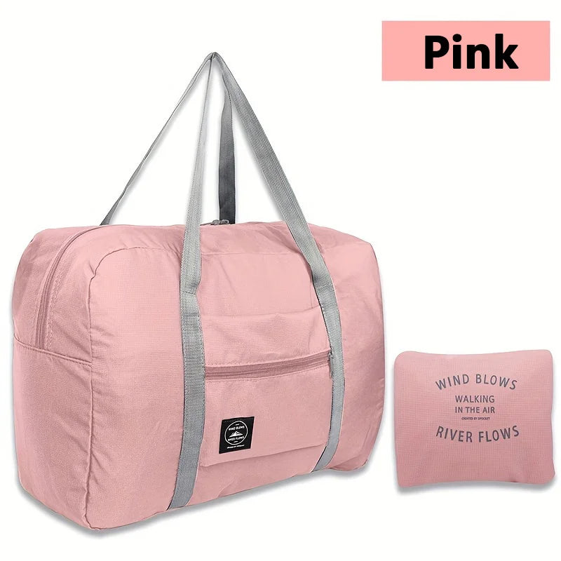 Foldable Travel Duffel Bag — Lightweight 25L Weekender with Trolley Sleeve