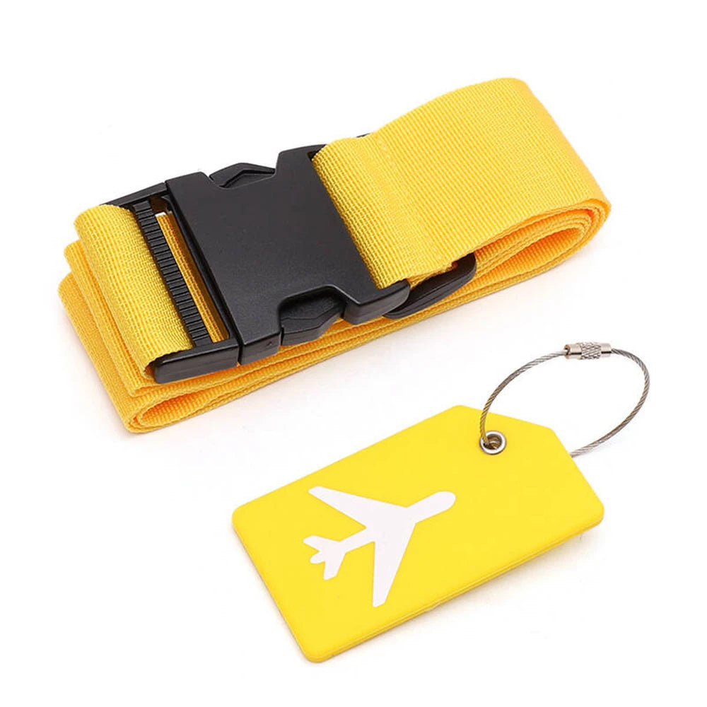 NYXIA Luggage Strap and Tag Set — Durable Travel Security Accessories