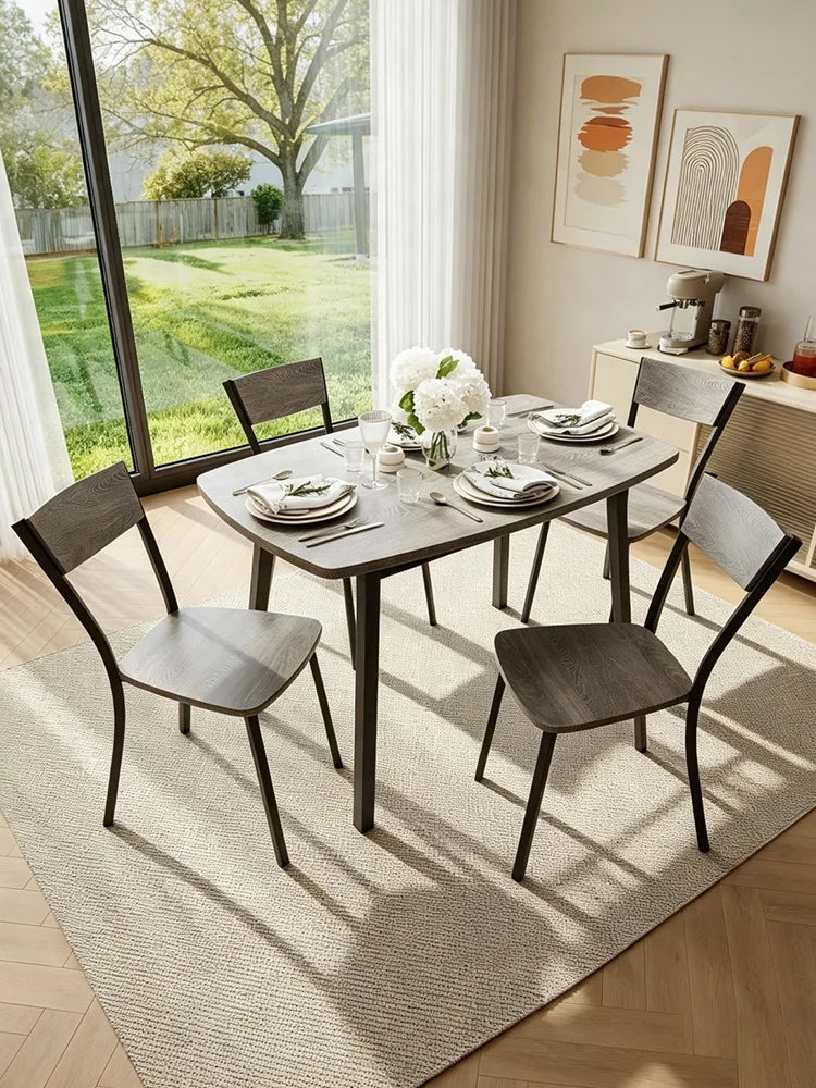 HiMISS 5 Piece Dining Table Set — Space-Saving Kitchen Set with Storage