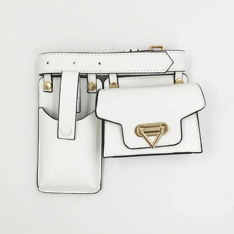 LXHYSJ Women's Leather Fanny Pack — Stylish Multi-Pocket Waist Bag