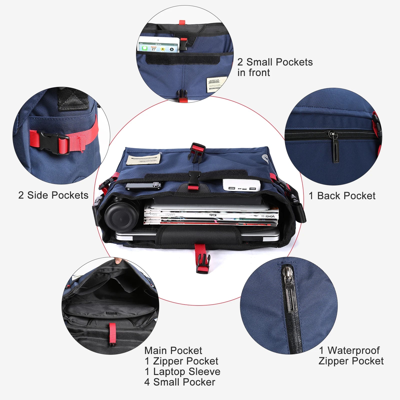 BJLFS Messenger Bag — Anti-Theft Crossbody Sling for Casual Use