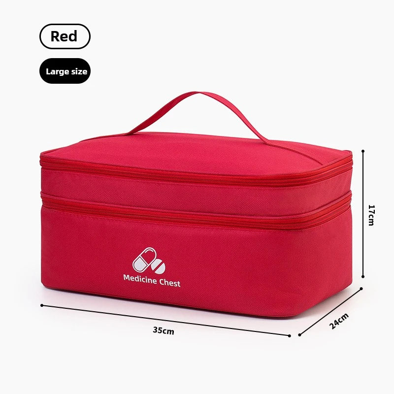 Portable Medicine Storage Bag — Multi-Layer Emergency First Aid Organizer