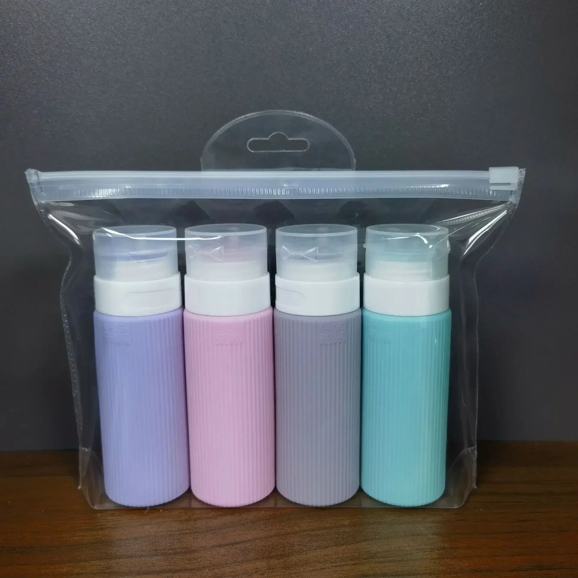 Silicone Travel Bottle Set — Leak Proof Refillable Containers, 4-Piece Set