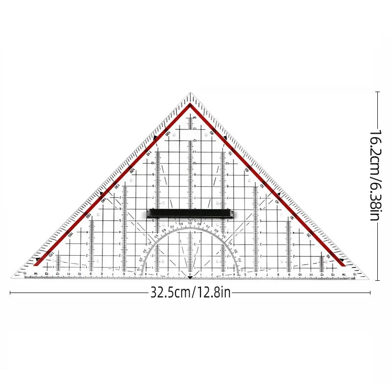 Isosceles Triangle Drawing Board — Professional Ruler & Protractor for Woodworking