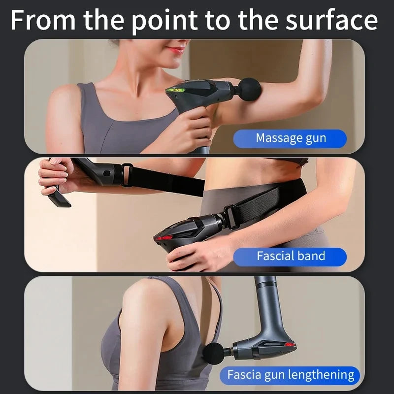 HOMEFISH Electric Massage Gun — Deep Tissue Percussion for Muscle Relaxation