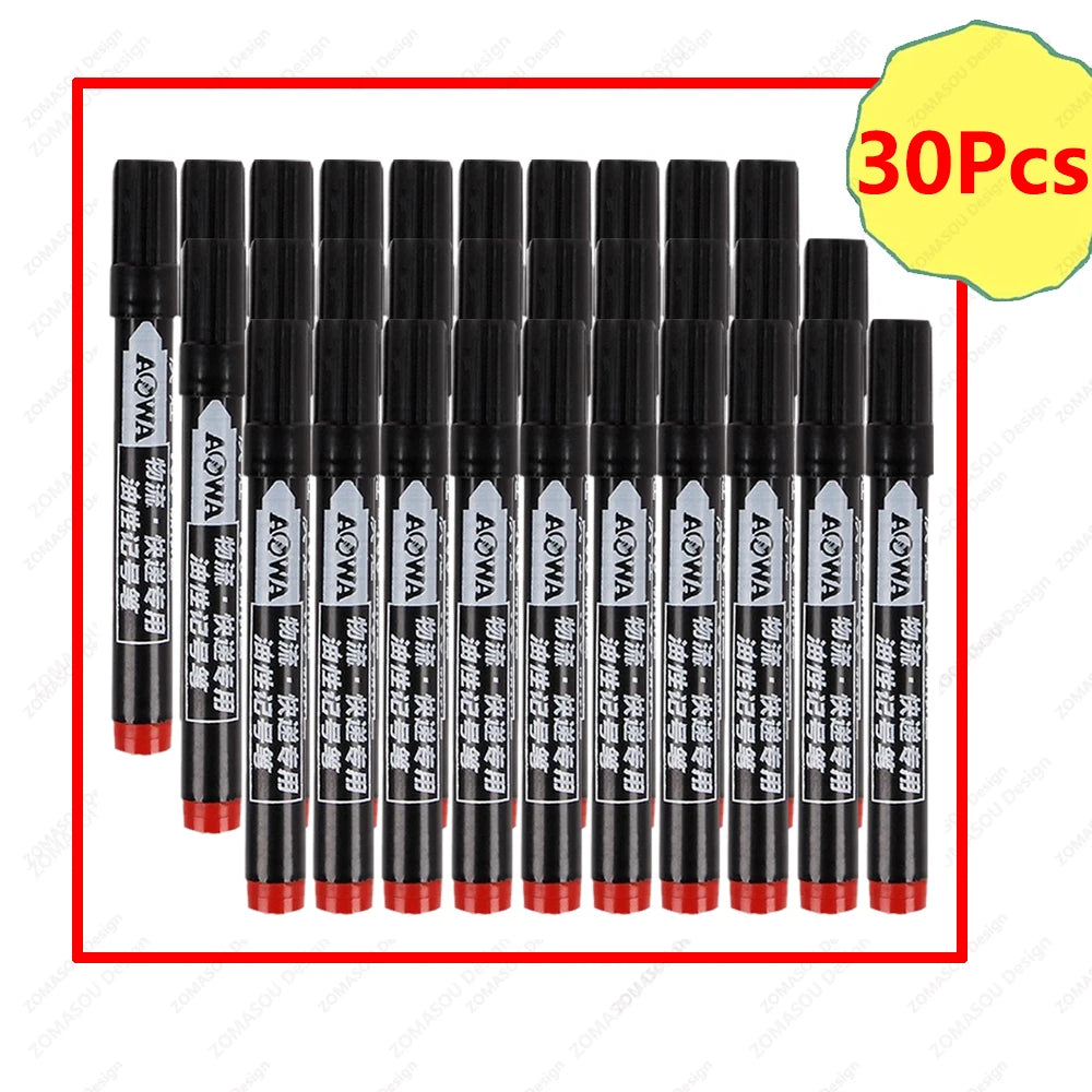 Permanent Oil-Based Marker Pens — Waterproof Quick-Dry Ink for Metal and Glass